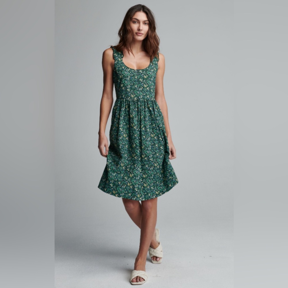 Sundays Jolie Green Floral Dress
